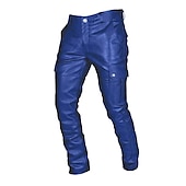 abordables Bas-Punk &amp; Gothique Médiéval Steampunk Pantalon Pantalon de moto à jambe droite Cavaliers Motards Déguisement Homme Décontracté Quotidien Adulte Pantalon