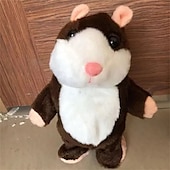 Недорогие Мягкие и плюшевые игрушки-Говорящий хомяк, плюшевая игрушка, записывающий хомяк, электрический хомяк. запись, с помощью которой можно научиться говорить. кивающий хомяк мышонок электрическая игрушка