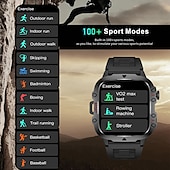 cheap Smartwatch-iMosi QX11 Smart Watch 1.96 inch Smartwatch Fitness Running Watch Bluetooth Pedometer Call Reminder Activity Tracker Compatible with Android iOS Women Men Hands-Free Calls Waterproof Media Control