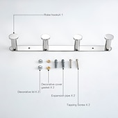 cheap Robe Hooks-Bathroom Rack Robe Hook Bathroom Shelf New Design Adorable Creative Contemporary Modern Stainless Steel Low-carbon Steel Metal 1PC - Bathroom Wall Mounted