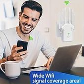 halpa Langattomat reitittimet-wifi-laajennus wifi-vahvistin 6 kertaa vahvempi 300 Mbps wifi 2.485ghz kaksikaistainen vahva wifi-signaalin läpäisy 35 laitetta 4 tilaa 1-napautusasetukset 6 antennia 360 täysi peitto Ethernet-portti