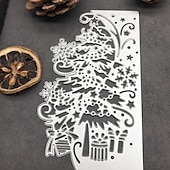 economico stencil da parete-1 pz albero di natale regalo cornice metallo taglio muore stencil per fai da te scrapbooking decorativo goffratura artigianale die taglio modello