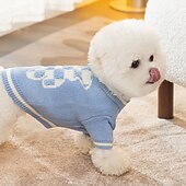 halpa Neulepuserot-Koirat Kissat Neulepaidat Jumpperi Muoti söpö tyyli Talvi Lämmin Hengittävä Pehmeä Pestävä Mukava ulko- Rento / arki Koiran vaatteet for Bichon Frise Pomeranian Pienelle lemmikille papillon Small