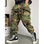 billiga Cargobyxor-Herr Militärbyxor Cargo byxor Camo byxor Ficka Kamuflasje Komfort Andningsfunktion Utomhus Dagligen Utekväll Mode Ledigt Armégrön