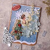 levne nástěnné šablony-1ks vánoční stromeček kovová vyřezávací matrice scrapbooking embossovací přání výroba šablon kutilství pro kutily přáníčka ruční výroba účtu