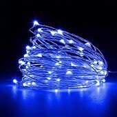 abordables Lumières de Noël-1 guirlande lumineuse de 1 m à 10 LED – Lampe luciole étoilée étanche à piles – Parfaite pour la décoration de la maison. &amp; les mariages !