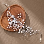 cheap Headbands-Headbands Headpiece Imitation Pearl Rhinestone Wedding Cocktail Luxury Elegant With Faux Pearl Crystals Headpiece Headwear