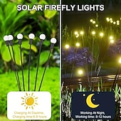 levne Pozemní světla-6/8/10 světla solární zahradní lampa zahradní lampa, led větrem poháněná světluška zemní lampa, zahradní dekorace festivalová lampa