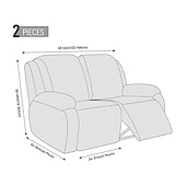 cheap Recliner Chair Cover-Loveseat 3 Seater Burgundy Recliner Covers Cover for Large Reclining Chair Slipcover Seat Reversible Washable Protector with Elastic Adjustable Straps for Kids Pets