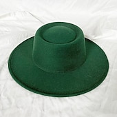 baratos Chapéu de Festa-Chapéus de lã acrílico fedora kentucky derby chapéu formal coquetel de casamento royal astcot simples com cor pura headpiece