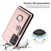 cheap Samsung Cases-Phone Case For Samsung Galaxy S24 S23 S22 S21 S20 Ultra Plus FE A54 A34 A14 S25 Ultra Wallet Case Ring Holder Card Slot Shockproof Solid Color TPU PU Leather