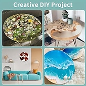 baratos materiais de pintura, desenho e arte-Molde de mesa de resina grande, 14 polegadas, redondo, silicone, resina epóxi, moldes para mesa de rio, faça você mesmo, placa de corte, decoração de mesa