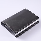 cheap Storage &amp; Organization-8-cards Men&#039;s Wallet Card Holder, Minimalist, RFID Anti-theft Scan Pop-up Aluminum Alloy Card Box
