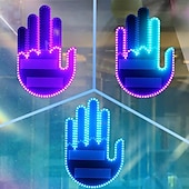 رخيصةأون أضواء الديكور-أضواء إصبع LED RGB مضيئة مصباح إصبع السيارة مع تغيير اللون عن بعد