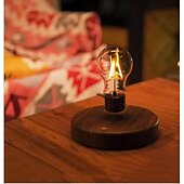 cheap Decorative Lights-Magnetic Levitating Floating Wireless LED Light Bulb Bedside Lamp Magic Desk Lamp Suitable for Room and Office Decoration