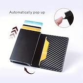 cheap Storage &amp; Organization-8-cards Men&#039;s Wallet Card Holder, Minimalist, RFID Anti-theft Scan Pop-up Aluminum Alloy Card Box