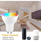 cheap Smart Lights-LED Smart Light Tuya WIFI intelligent GU10 dimmable light cup 5W supports Alexa and Google voice control