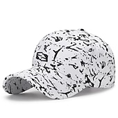 billiga Baseballkeps herr-Unisex Basebollkeps Solhatt Svart Vit Polyester Mode Ledigt Minimalism Utomhus Semester Grafisk Graffiti Justerbara Solskyddskräm Mode