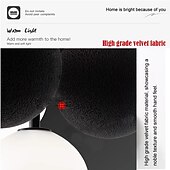 cheap Island Lights-Artistic Style Velvet FabricPVC Simple Found Ball Molecular Pendant Lamp Bedroom Bedside Restaurant Pendant Lamp Creative Molecular Round Ball Pendant Lamp