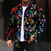 cheap Men&#039;s Shirt Jacket-Men&#039;s Paisley Shirt Shirt Jacket Overshirt Long Sleeve Vintage Boho Daily Wear Going out Weekend Fall &amp; Winter Turndown Pocket Print Button-Down Black Burgundy