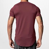 voordelige actieve T-shirts en tanktops voor heren-Voor heren T-shirt Fitnessshirt Basketbalshirt Atletische overhemden Strakke ronde hals Korte mouw Sport &amp; Outdoor Vakantie Uitgaan Casual / Dagelijks Snel Drogend Zweetafvoerend Ademend Zacht Effen