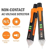 cheap Hand Tools-Non Contact Voltage Tester Pen Electrical Tools Electrical Tester AC 12-1000V/48V-1000V LED Flashlight Buzzer Alarm for Live/Null Wire Tester Judgment Wire Breakpoint Finder