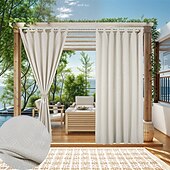 billige Vanntette gardiner-utendørs gardiner til terrasse ensfargede vanntette gardiner utendørs skjermer for lysthus pergola veranda vindusgardinpaneler
