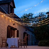 cheap Plug String Lights-50M/100M Outdoor Waterproof Light String 8 Modes Iron Shell Waterproof Garden String Lights for Christmas Festivals &amp; Parties