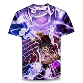 cheap Cartoon &amp; Movie Character Graphic-One Piece Cosplay T-shirt Cartoon Manga Print Graphic For Couple&#039;s Men&#039;s Women&#039;s Adults&#039; Carnival Masquerade 3D Print Party Festival