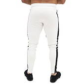 cheap Men&#039;s Active Pants-Men&#039;s Trousers Track Pants Jogging Pants Outdoor Athleisure Daily Sports Soft Comfortable Pocket Drawstring Elastic Waist Color Block Full Length Fashion Casual Activewear Wine Red Black Micro-elastic