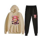 economico Grafica di personaggi di cartoni animati e film-One Piece Tony Tony Chopper Pantalone Completi Felpa con cappuccio Manga Tasca frontale Grafica Per Da coppia Per uomo Per donna Per adulto Carnevale Mascherata Stampa a caldo Feste Casual