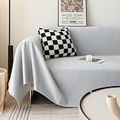 economico Coperte per divano-Copridivano In Ciniglia Tinta Unita Moderno E Minimalista Antigraffio Di Gatto Pacchetto Completo Copridivano Universale Per Tutte Le Stagioni