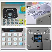 baratos eletrodomésticos-mini banco de dinheiro atm com bloqueio eletrônico, reconhecimento facial, rolagem automática, papel-moeda &amp; moeda para crianças adolescentes meninos meninas sal