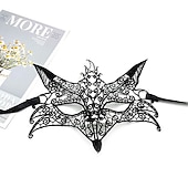 abordables accessoires de photomaton-Masque de fête en dentelle pour adultes, 10 pièces, demi-visage, boule masquée, accessoires d&#039;halloween pour femmes, masque pour les yeux amusant noir