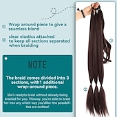economico Code-A cordoncino Code Soffice / Naturale / Facile da indossare Capelli sintetici Pezzo di capelli Estensione capelli Liscio 81 cm Da sera / Festa / Serata / Da tutti i giorni