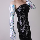 preiswerte Zubehör-Opernhandschuhe Lange Handschuhe Abendhandschuhe Lange Handschuhe Sexy Punk &amp; Gothic PU (Polyurethan) Für Scheibe Cosplay Karneval Damen Modeschmuck Modeschmuck