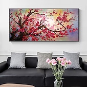 cheap Landscape Paintings-Mintura Handmade Tree Flower Oil Paintings On Canvas Wall Art Decoration Modern Abstract Picture For Home Decor Rolled Frameless Unstretched Painting