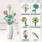 economico Per lei-Regali di Natale per donne Mamma Lei set di bouquet di mattoncini in miniatura Fiori artificiali DIY decorazione unica per la casa Serie piante adatta per ragazze di 8-12 anni regalo di San Valentino