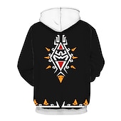 tanie Grafika postaci z kreskówek i filmów-The Legend of Zelda Połączyć Bluza z Kapturem Anime 3D Przednia kieszeń Graficzny Na Dla par Męskie Damskie Dla dorosłych Karnawał Bal maskowy Druk 3D Impreza Codzienne