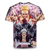 cheap Cartoon &amp; Movie Character Graphic-One Piece Cosplay T-shirt Cartoon Manga Print Graphic For Couple&#039;s Men&#039;s Women&#039;s Adults&#039; Carnival Masquerade 3D Print Party Festival