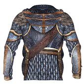 economico Pattern 3D-Per uomo Grafico Armatura Vichingo Felpa con Cappuccio Felpe con cappuccio Felpa Abbigliamento Sportivo Casual Grande e Alto Manica Lunga Con Cappuccio Casuale Quotidiano Ferie 1 2 3 4 5 Allacciato