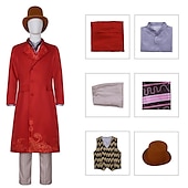 abordables Disfraces para hombres-Charlie y la fábrica de chocolate Wonka Willy Wonka Traje de cosplay Accesorios Cosplay Cosplay de película for Hombre Adulto Mascarada