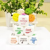 お買い得  恋人のためのバレンタインデー-カップルゲームデーバレンタインデー英語家庭用サイコロ/家庭用カラーサイコロ/アクリルサイコロ/クリエイティブサイコロ、世帯割り当て用 2cm