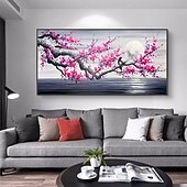 cheap Landscape Paintings-Mintura Handmade Tree Flower Oil Paintings On Canvas Wall Art Decoration Modern Abstract Picture For Home Decor Rolled Frameless Unstretched Painting