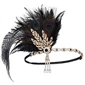 olcso Kiegészítők és még sok más-Fejfedők Flapper fejpánt Tollak fejpánt Retró 1920-as évek Ötvözet Kompatibilitás A nagy Gatsby Jelmez Farsang Női Jelmez ékszerek Divatékszer