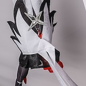 billiga Kostym för videospel-Genshin Impact Fatui Harbingers Arlecchino Animé Cosplay-kostym Cosplay-kostymer Halloween Maskerad Kostym Till Dam Tonåring Vuxna