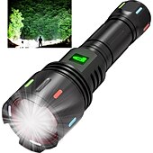 זול אורות עבודה-פנסים נטענים LED פנס טקטי בהיר סופר בהיר, פנסים כף יד ניתנים להגדלה בקיבולת עוצמה גבוהה עבור חירום מתנה לקמפינג טיולים