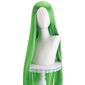 abordables Perruques d&amp;#39;anime-perruque synthétique droite partie médiane perruque faite à la machine longue a1 a2 a3 a4 a5 cheveux synthétiques femmes cosplay doux fête rose rouge noir perruques de carnaval