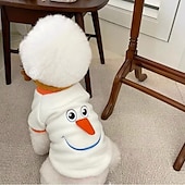 baratos Trajes-Cachorros Gatos Fantasias Fantasia de Natal Roupa de Natal Festa Engraçado Prova-de-Água Respirável Macio Lavável Confortável Ao ar livre dia das Bruxas Casual / Diário Roupas para cães for Bichon
