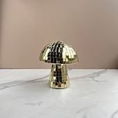 abordables accessoires de photomaton-Champignon boule disco miroir verre laser papierchampignons ornements
